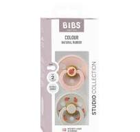 Lactancia Bibs 2 Chupetes Bibs Studio Colour Round Ladybug Blush Mix rosa para bebe