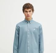 Camisas Carhartt L/S Madison Shirt azul para hombre