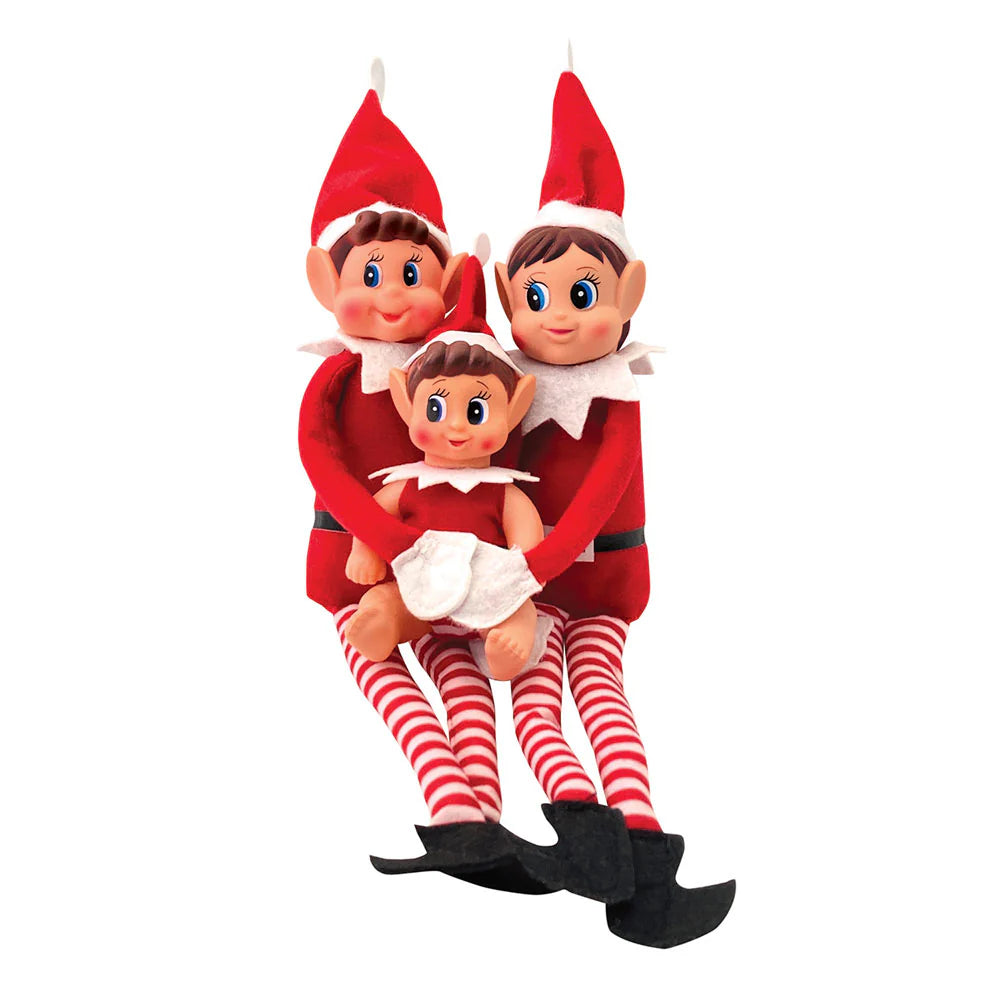 Muñecas Y Peluches Toy Planet Exclusiva Tp Set Familia Elfo+Elfa+Bebe rojo para niños