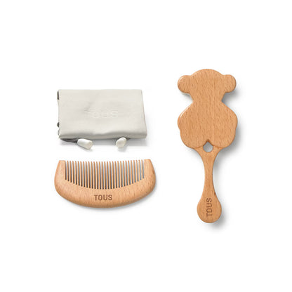 Baño Tous Set De Cepilllo Peine Tous Baby Madera De Haya  Natural multicolor para bebe