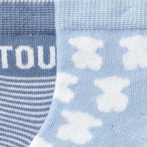 Regalos Tous Set 2 Calcetines Tous Baby Modelo Ssocks-2402 Celeste azul para bebe