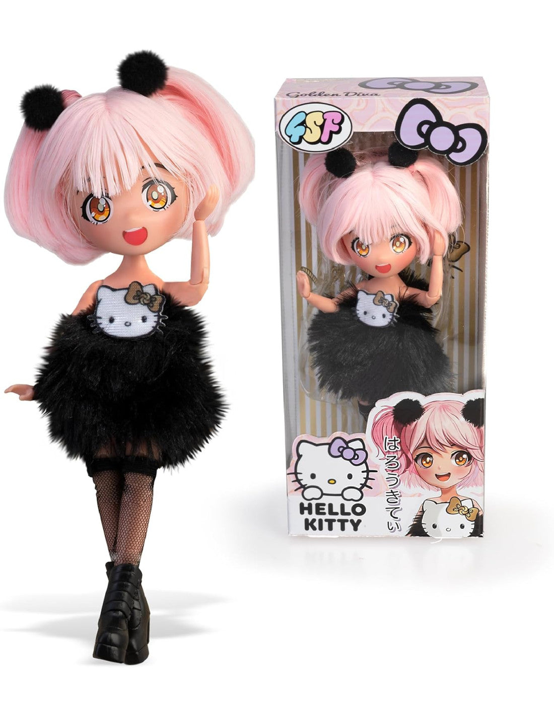 Muñecas Y Peluches Famosa 4Sf Sanrio Hello Kitty 22Cm -Golden Dina- multicolor para niños