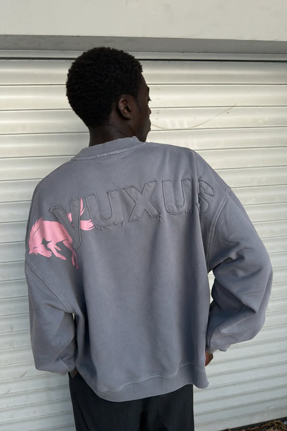 Sudadera Yuxus Neat Crewneck gris para hombre