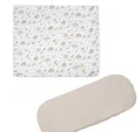 Paseo Pasito A Pasito Sábana Ajustable Capazo Y Muselina Nara beige para bebe