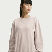 Sudadera Nike Stdo Flc Mw Std Crew marrón para mujer
