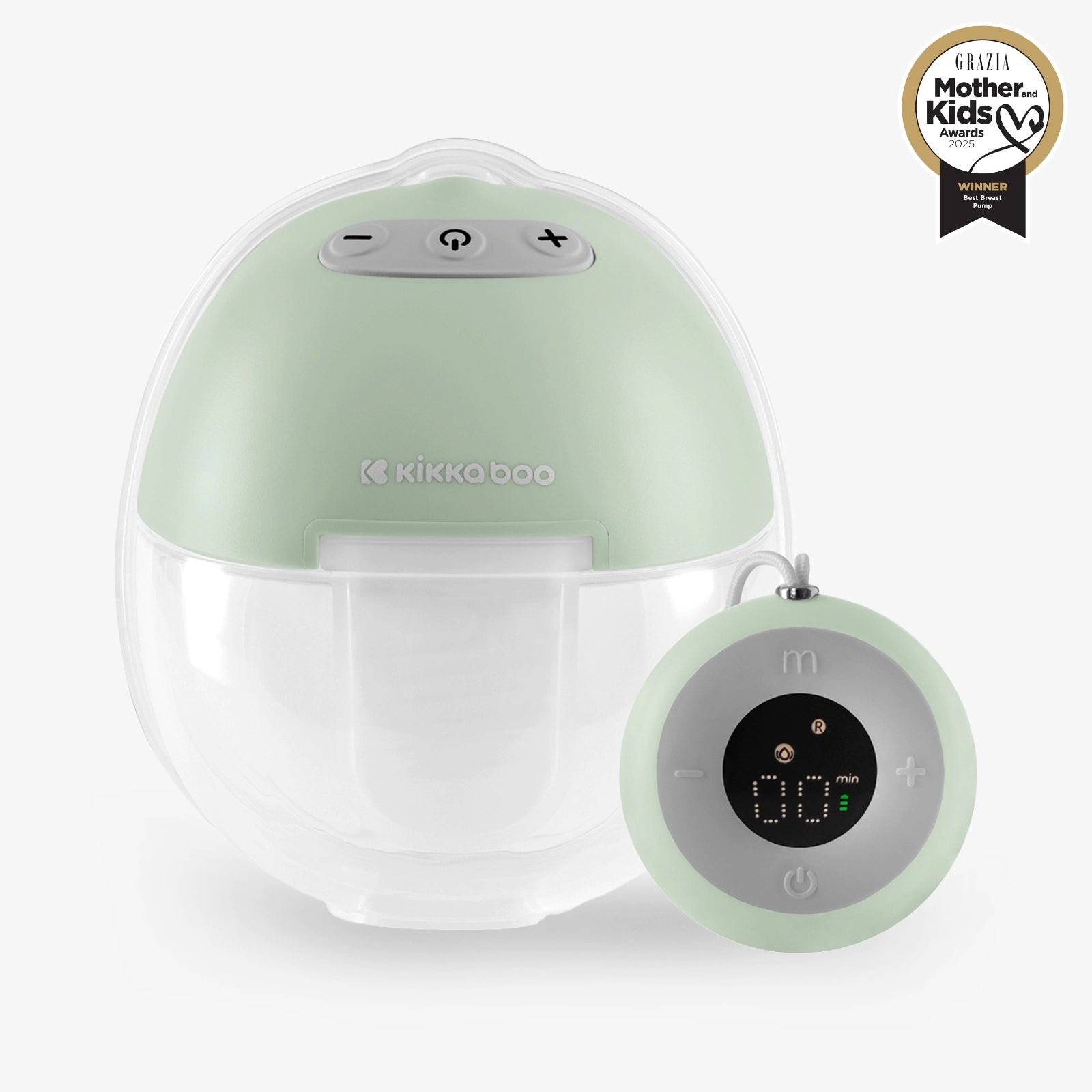 Lactancia Kikka Boo Extractor De Leche Eléctrico Portátilcon Control Remoto Iris verde para bebe