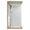 En Casa Cambrass 1716-53696-Crudo Conjunto 2 Piezas Colcha Cuna+Protector Merlo para mundo bebé