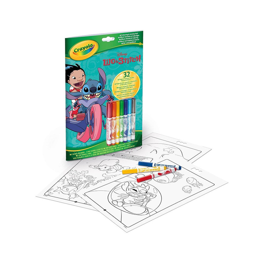 Juegos De Mesa Crayola Disney Lilo & Stitch - Álbum Actividades & Colorea 32 Páginas multicolor para niños