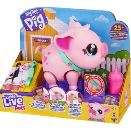 Electrónicos Famosa Little Live Pets My Walking Pig rosa para niños