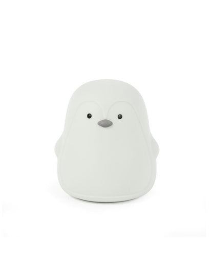 Primera Infancia Walking Mum Luz Noche Silicona Pinguino blanco para niños