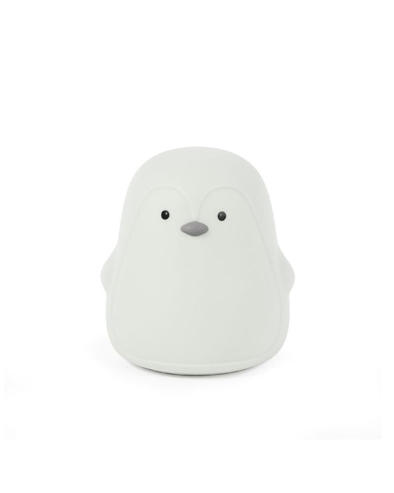 Primera Infancia Walking Mum Luz Noche Silicona Pinguino blanco para niños