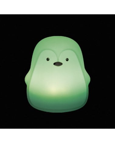 Primera Infancia Walking Mum Luz Noche Silicona Pinguino blanco para niños