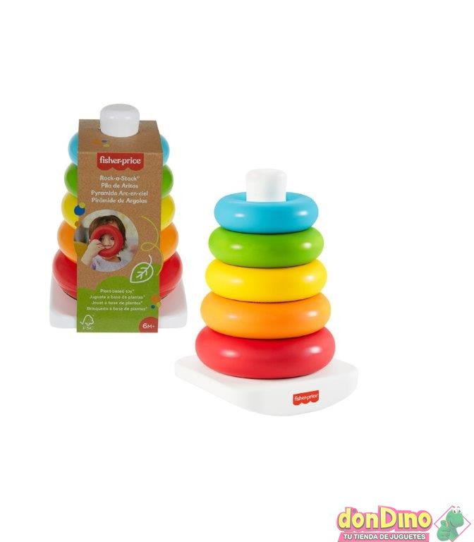 Primera Infancia Mattel Games Fisher-Price Pirámide Balanceante 5 Anillos multicolor para niños