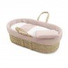 En Casa Cambrass Moises Palma Acolchado+Patas Madera Natural Plumeti rosa para bebe