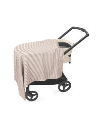 Paseo Walking Mum Muselina Praliné Rayas Moka marrón para bebe
