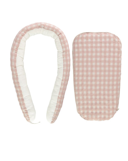 En Casa Petit Praia Nido Colecho Checks Vichy Rosa rosa para bebe