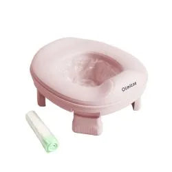 Baño Olmitos Orinal Portátil 2 En 1 Bolsas Incluídas rosa para niños