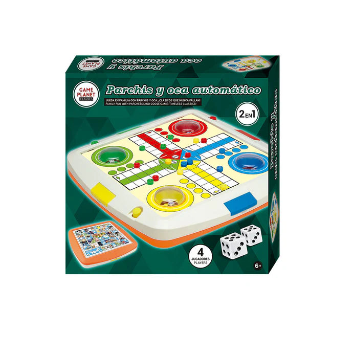 Juegos De Mesa Toy Planet 2 En 1 Parchis Y Oca Automatico 4 Jugado multicolor para niños