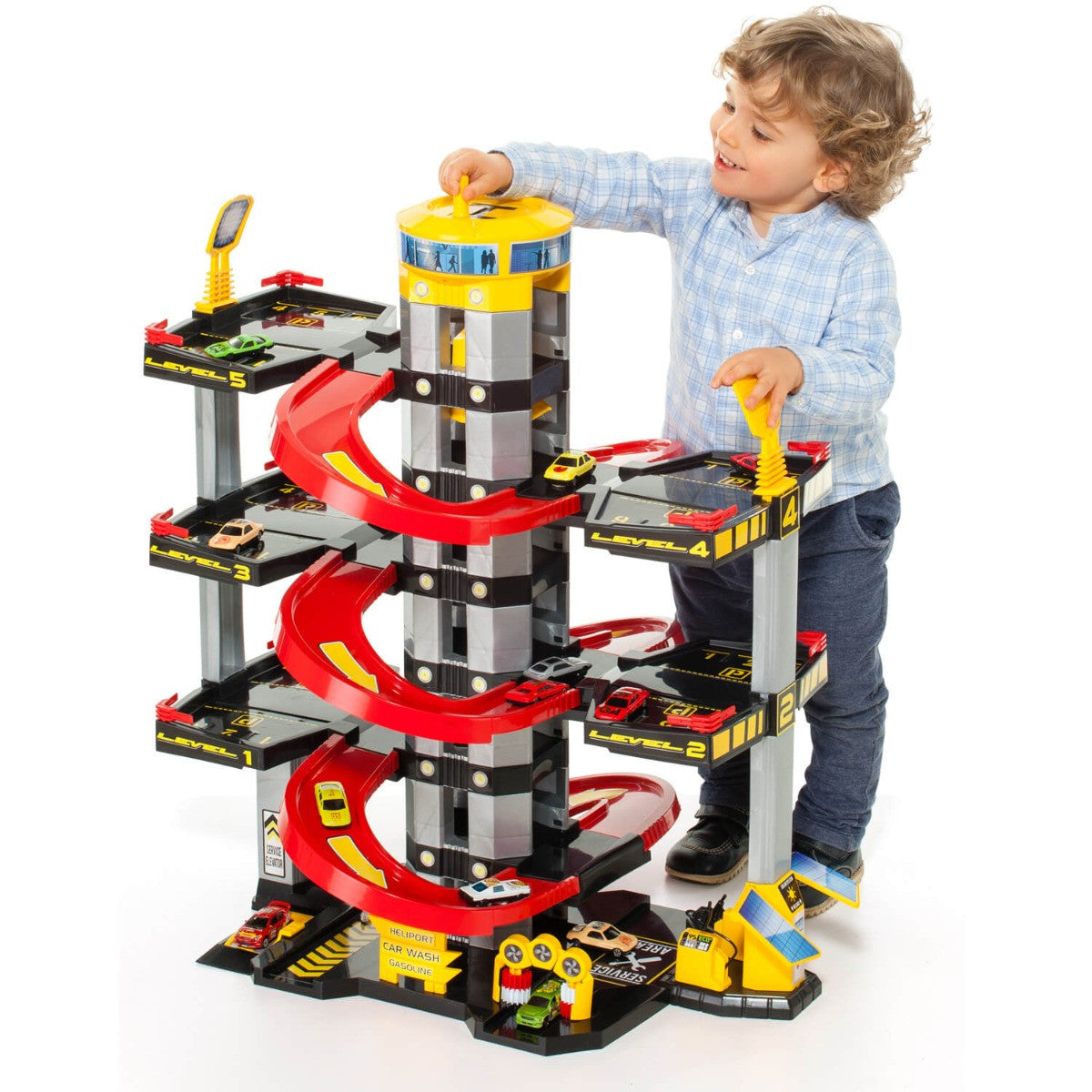 Vehículos Y Radiocontrol Molto Parking 6 Plantas Incluye Helicóptero +5 Coches multicolor para niños