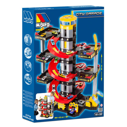 Vehículos Y Radiocontrol Molto Parking 6 Plantas Incluye Helicóptero +5 Coches multicolor para niños
