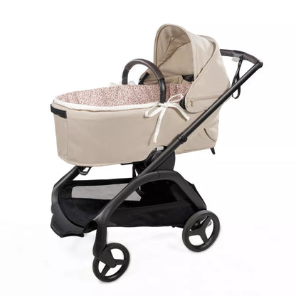 Primera Infancia Pasito A Pasito Cubre Cuco Varillas+Sábana Ajustable Cherry Flores rosa para bebe