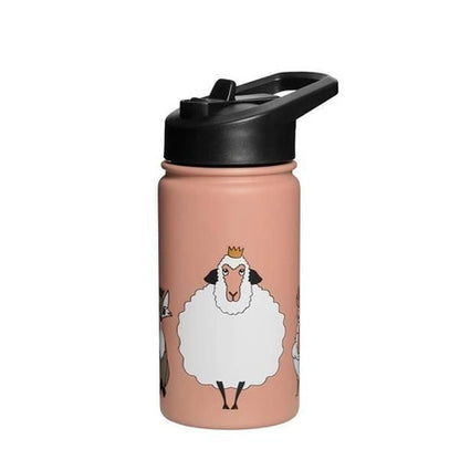 Para Comer Baby Livia Botella Isotérmica Con Pajita Teja rosa para niños