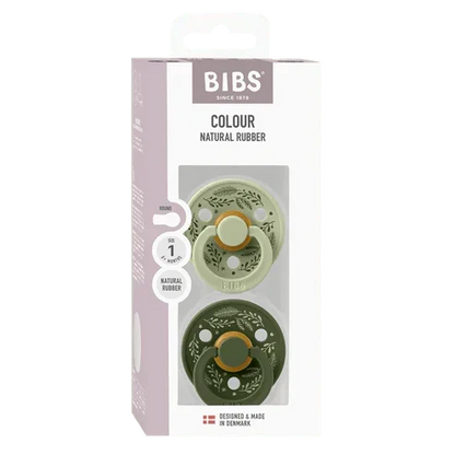 Lactancia Bibs 2 Chupetes Bibs Colour Round Sage-Hunter Green multicolor para bebe