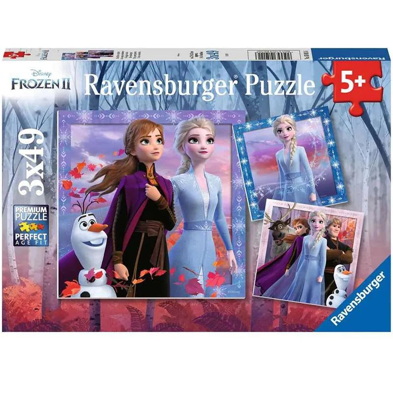 Construcciones Y Puzzles Ravensburger 3 Puzzles 49 Piezas Disney Frozen Ii multicolor para niños