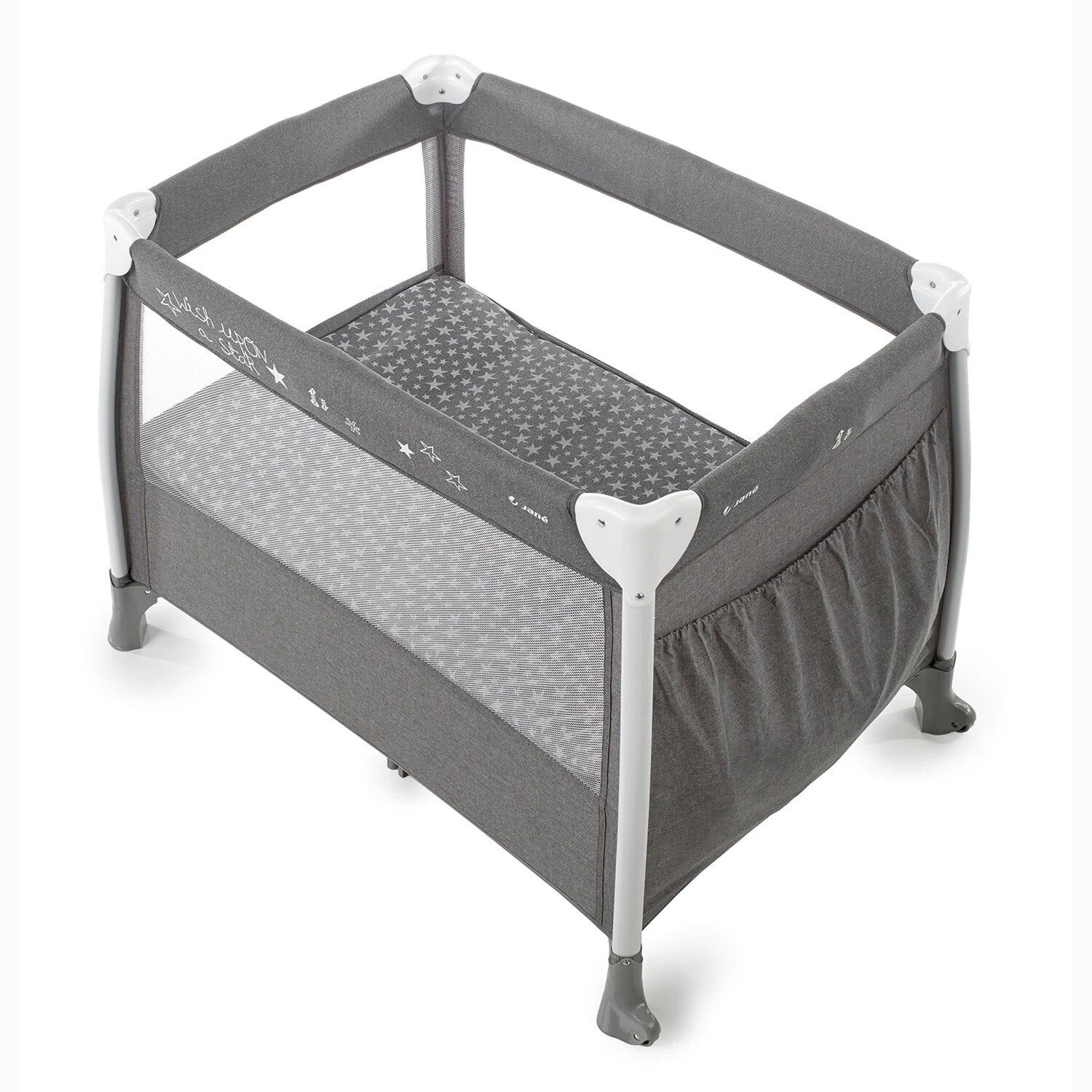 En Casa Jané 6843T01-Gris Cuna De Viaje Dúo Level Compact T01 Star para mundo bebé