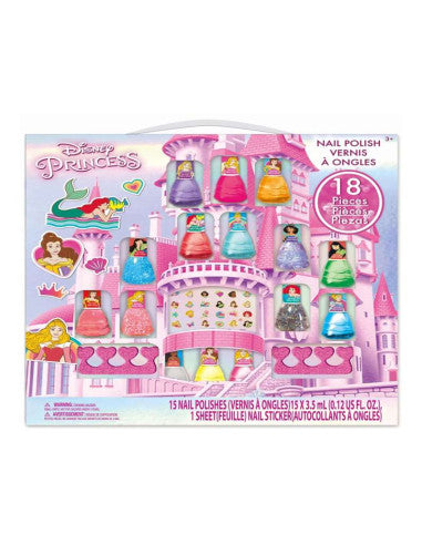 Otros Valuvi Set De Esmalte De Uñas Disney Princess Con Pegatinas multicolor para niños
