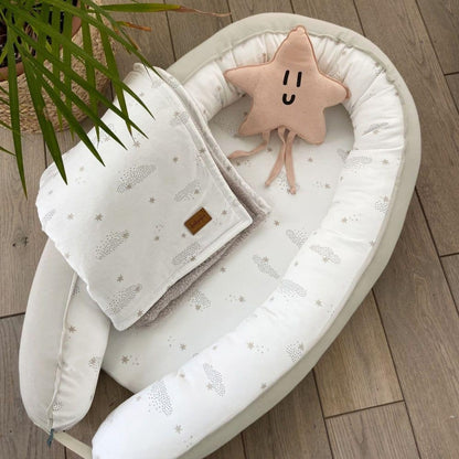 En Casa Babyclic B4790401-Beige Nido Colecho starry Night White para mundo bebé