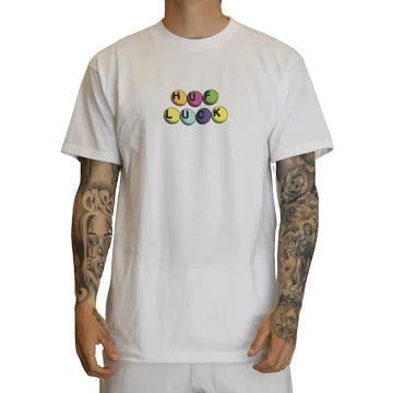 Camiseta Huf Lucky Tee blanco para hombre