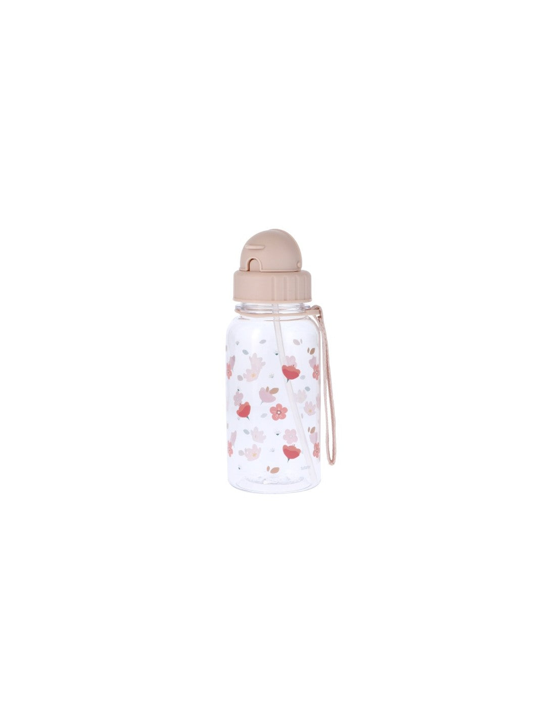 Para Comer Tutete Botella De Plástico Con Pajita Little Garden rosa para niños