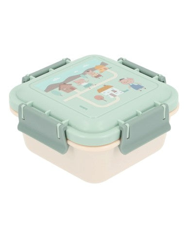 Para Comer Tutete Caja De Almuerzo Grande Los Tres Pequeños Cerditos 780 Ml verde para niños