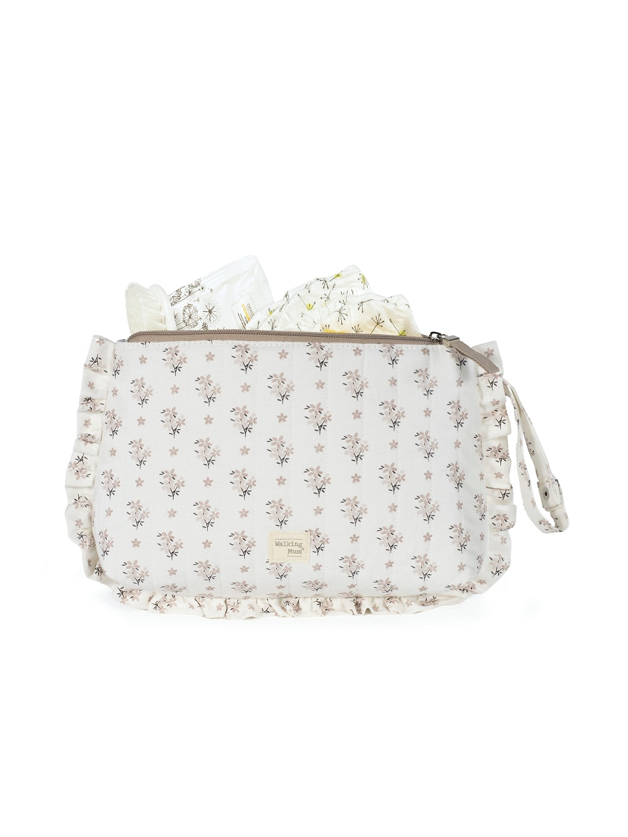 Paseo Walking Mum Neceser Bebé Botton Flores beige para bebe