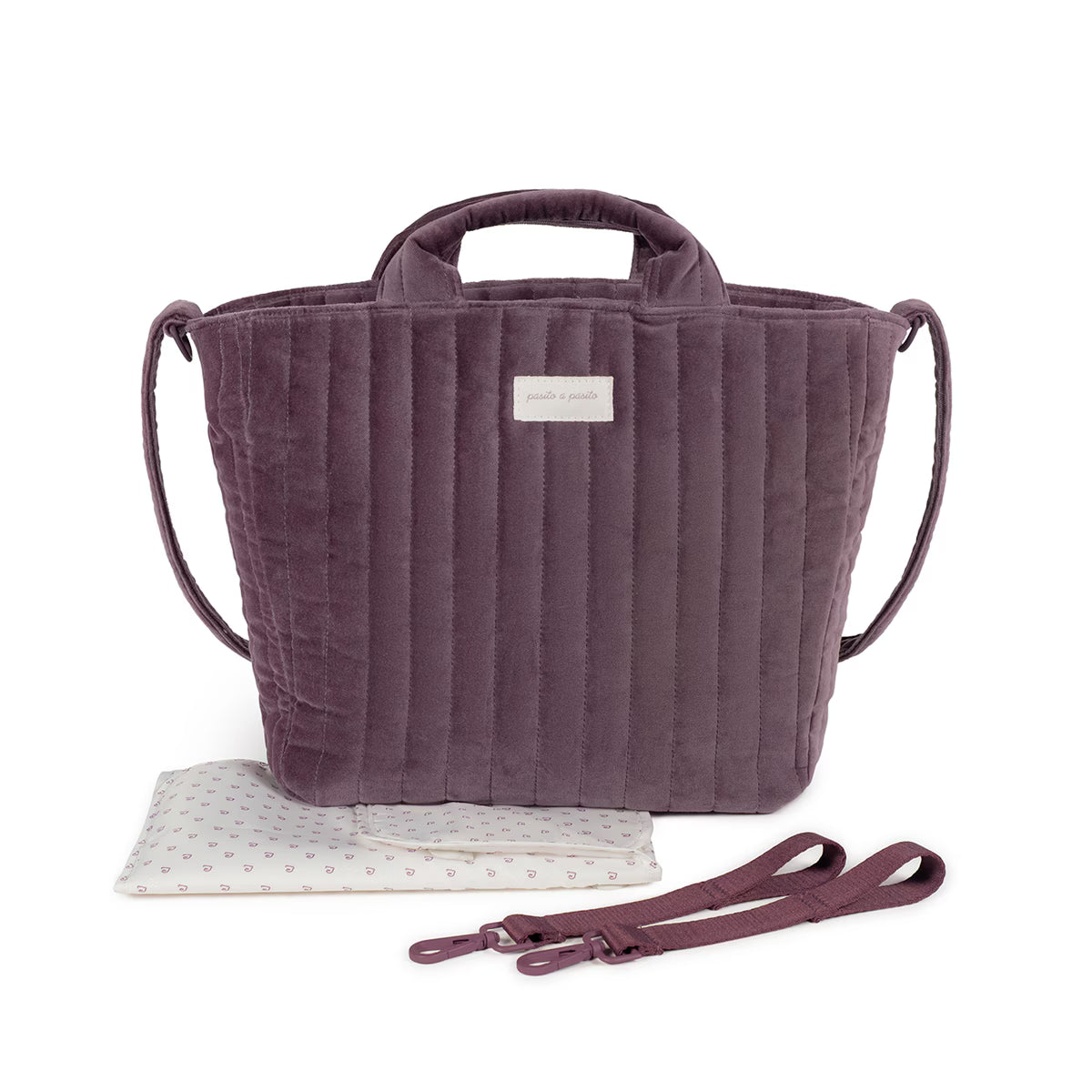 Paseo Pasito A Pasito Bolso Canastilla Cherry Velvet cereza para bebe