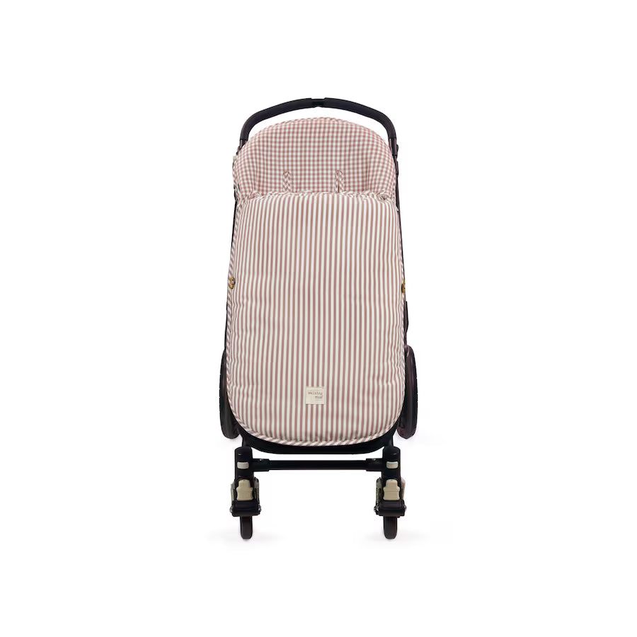 Paseo Walking Mum Saco Entretiempo Praliné Vichy-Rayas Moka multicolor para bebe