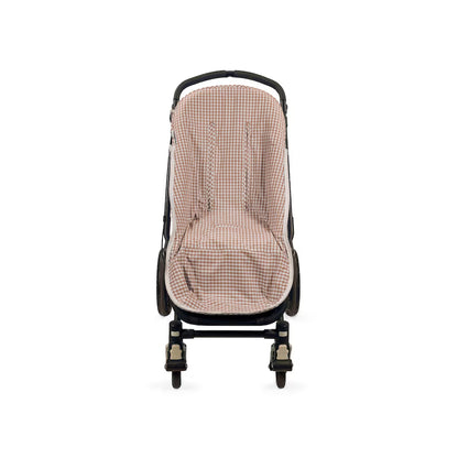 Paseo Walking Mum Saco Entretiempo Praliné Vichy-Rayas Moka multicolor para bebe