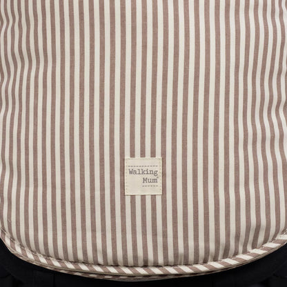 Paseo Walking Mum Saco Entretiempo Praliné Vichy-Rayas Moka multicolor para bebe