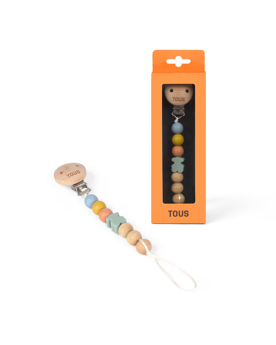 Regalos Tous 2101-00107-Multicolor sujetachupetes silicona / madera
