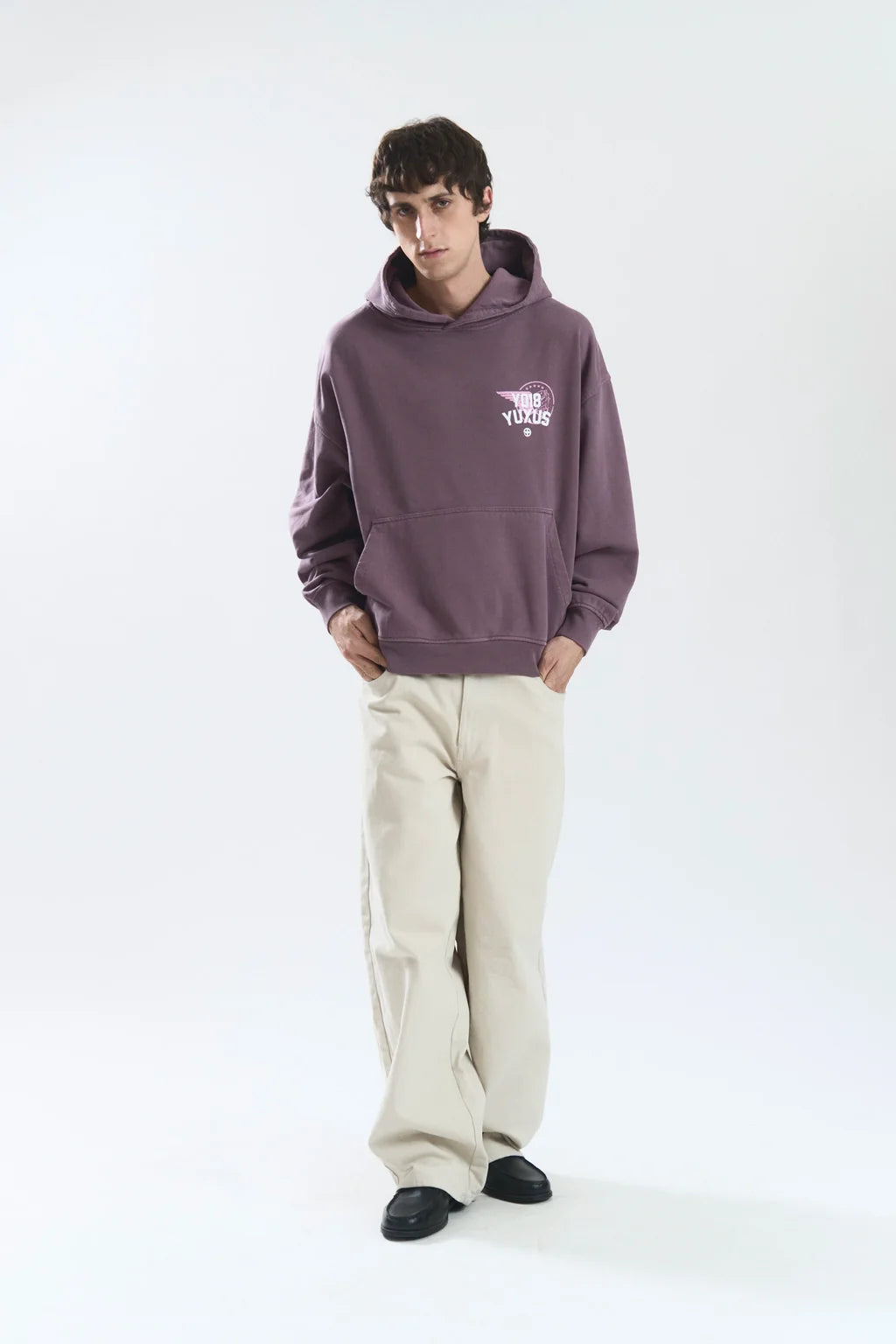 Sudadera Yuxus Crew Hoodie morado para hombre