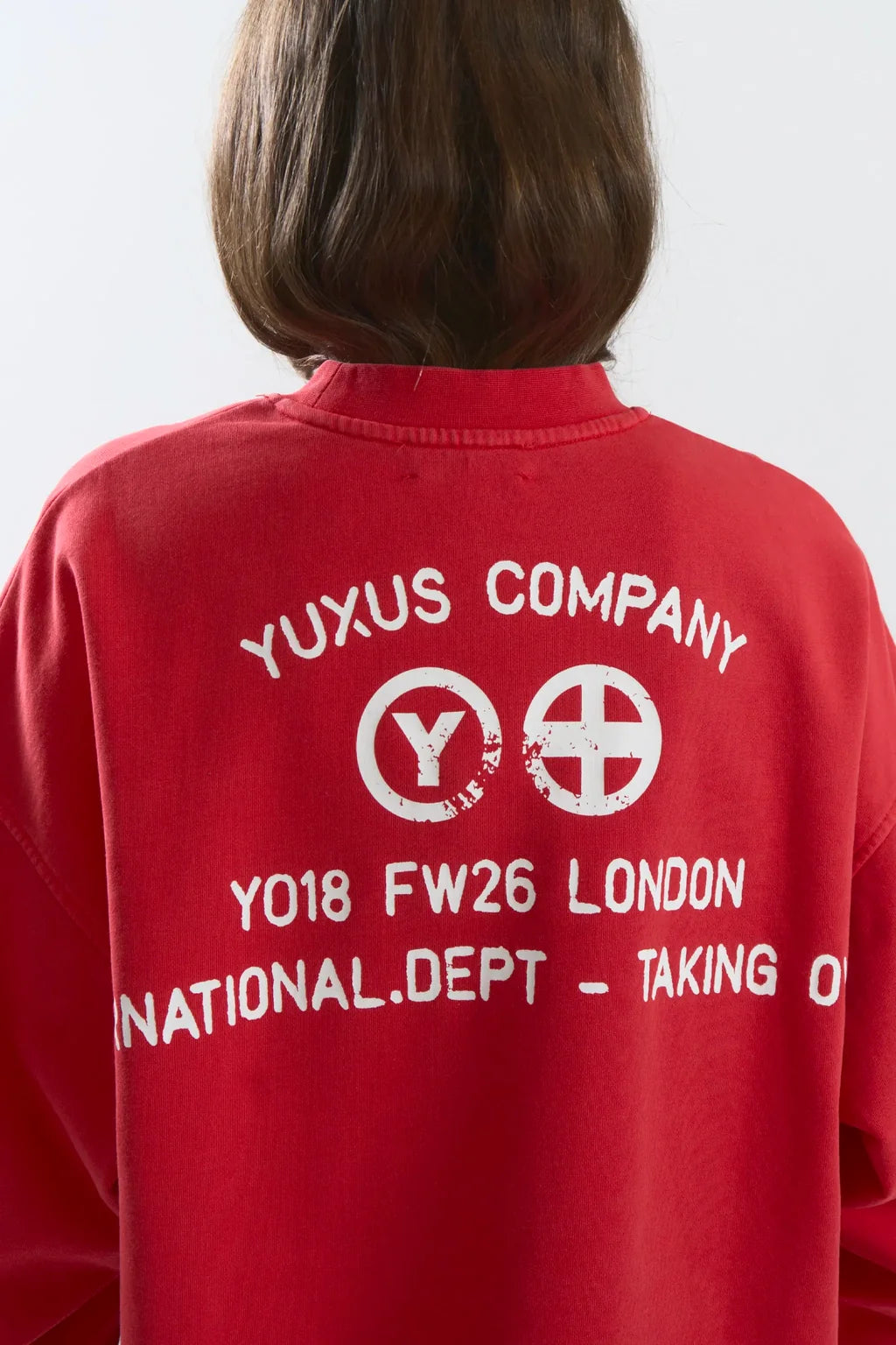 Sudadera Yuxus Fined Crewneck rojo para hombre