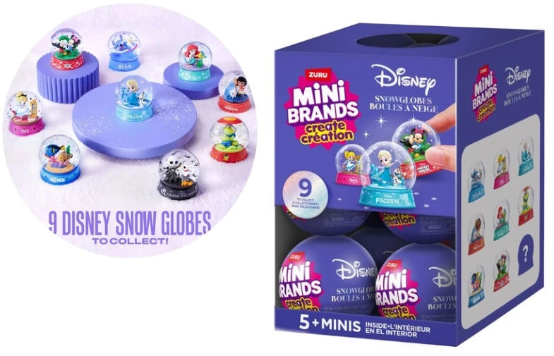 Muñecas Y Peluches Zuru Mini Brands-Snow Globes Disney Surtido multicolor para niños